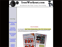 Tablet Screenshot of ironworkout.com